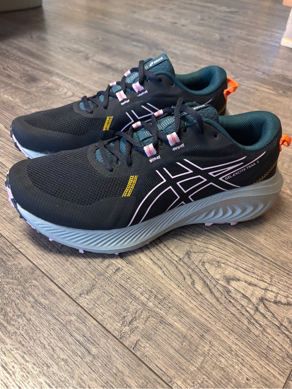 Asics Gel-Excite Trail 2 Black Birch Athletic Running Shoes Womens Size 9.5